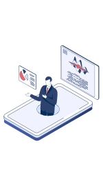 Isometric 3D infographic of IT consulting